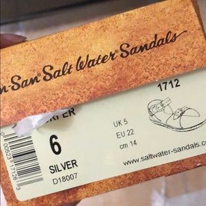 New Sun-San Salt Water Sandals - Size 6